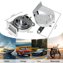 Chrome Silvery Snail Horn with 130dB Loud Dual Electric Car and Train Sounds Magic Cars 3