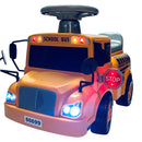 Yellow Ride-On School Bus with Lights and Sounds for Kids 2+ Magic Cars 2