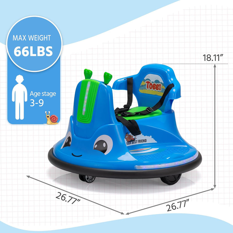 12V Electric Kids Ride-On Snail Baby Bumper Car with Remote Control Magic Cars 2