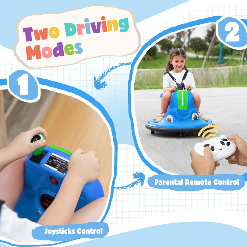 12V Electric Kids Ride-On Bumper Car with Remote Control Magic Cars 4