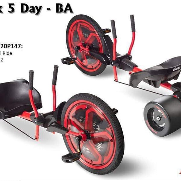 Thrill Ride Ride-On Tricycle and Scooter Set with Snap-On Tools in Ori