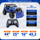 Snow Joe 24-Volt Ride-On Car with Snow Plow and Scoop, Parental Remote Control, Blue Magic Cars 4