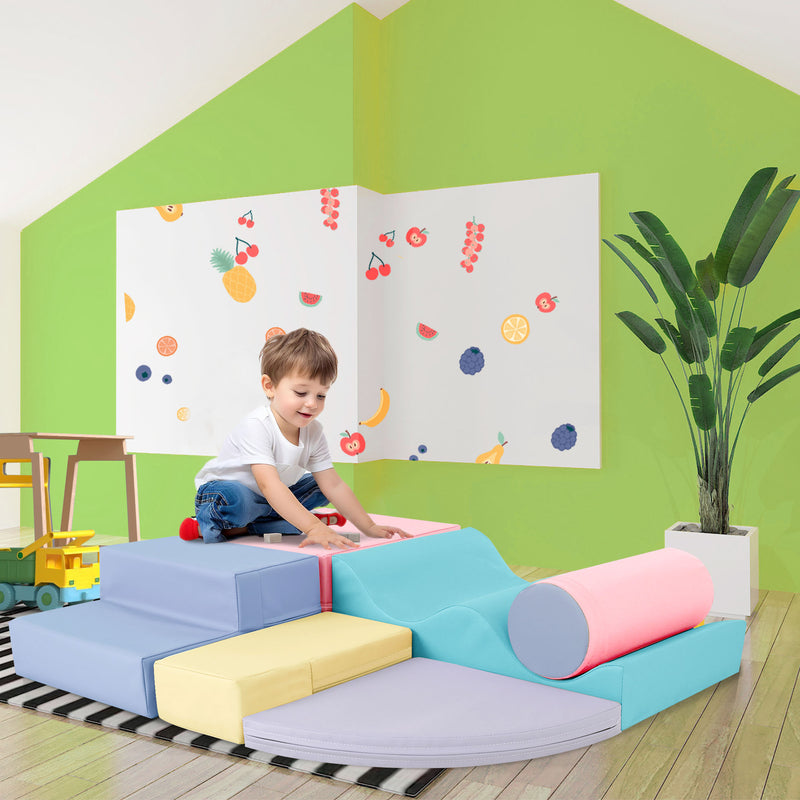 Soft Climb and Crawl Foam Playset 6-in-1 Soft Play Equipment for Active Play Magic Cars 3