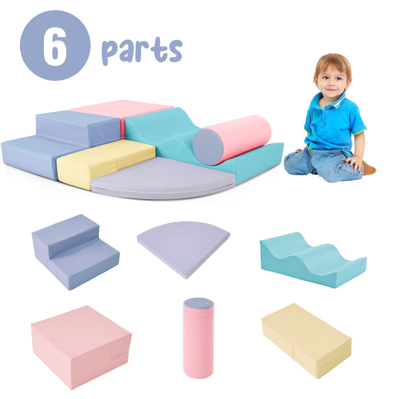 Soft Climb and Crawl Foam Playset 6-in-1 Soft Play Equipment for Active Play Magic Cars 7