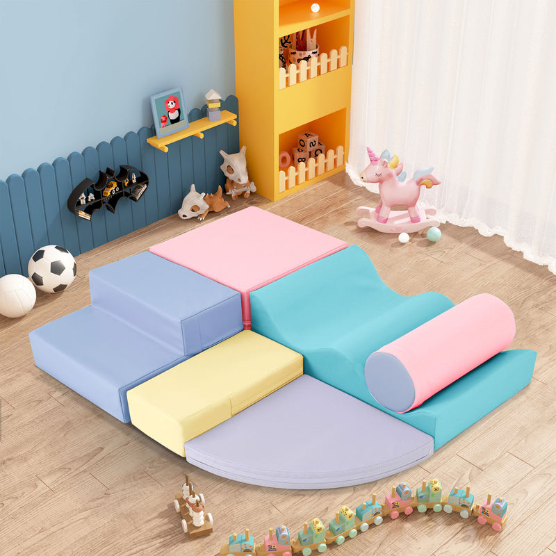 Soft Climb and Crawl Foam Playset 6-in-1 Soft Play Equipment for Active Play Magic Cars Variant 0