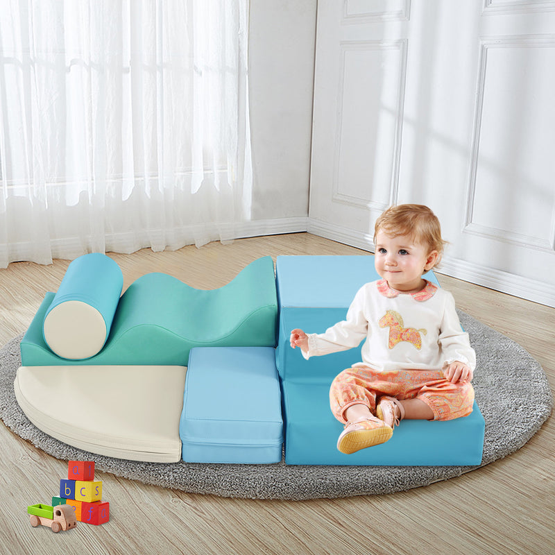Soft Climb and Crawl Foam Playset 6-in-1 Soft Play Equipment for Kids Magic Cars 2