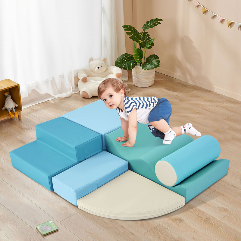 Soft Climb and Crawl Foam Playset 6-in-1 Soft Play Equipment for Kids Magic Cars 3