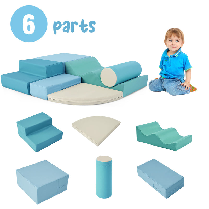 Soft Climb and Crawl Foam Playset 6-in-1 Soft Play Equipment for Kids Magic Cars 7