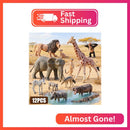 12-Piece African Safari Animal Figurine Set – Perfect Gift for Kids 3+ Magic Cars 1