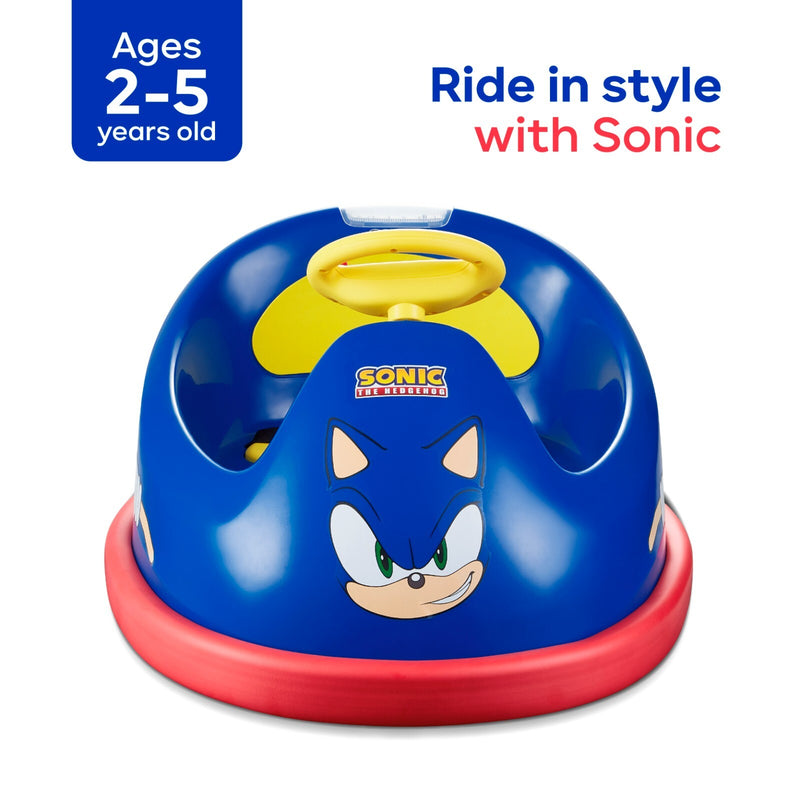 Sonic Hedgehog Electric Bumper Car for Kids 2-Speed 360-Degree Turning Magic Cars 0