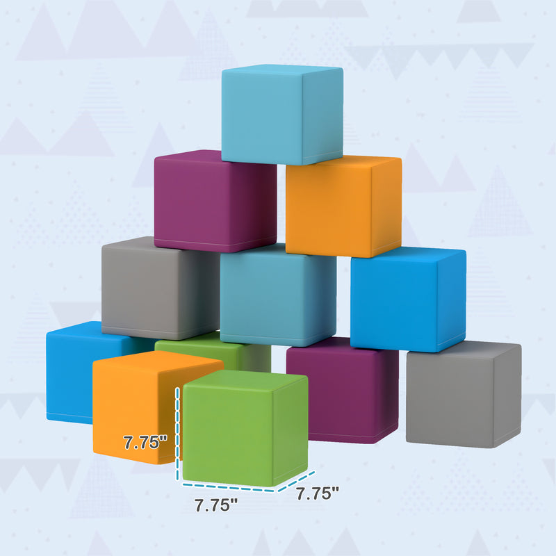 12-Piece Soft Foam Building and Stacking Blocks Toy Set Magic Cars 4