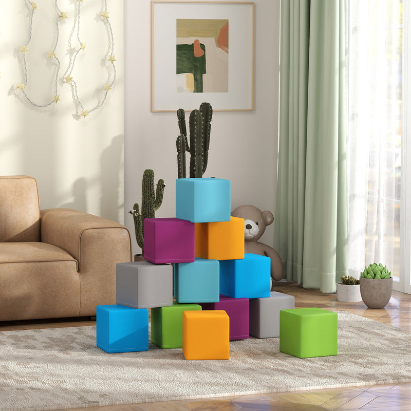 12-Piece Soft Foam Building and Stacking Blocks Toy Set Magic Cars 5