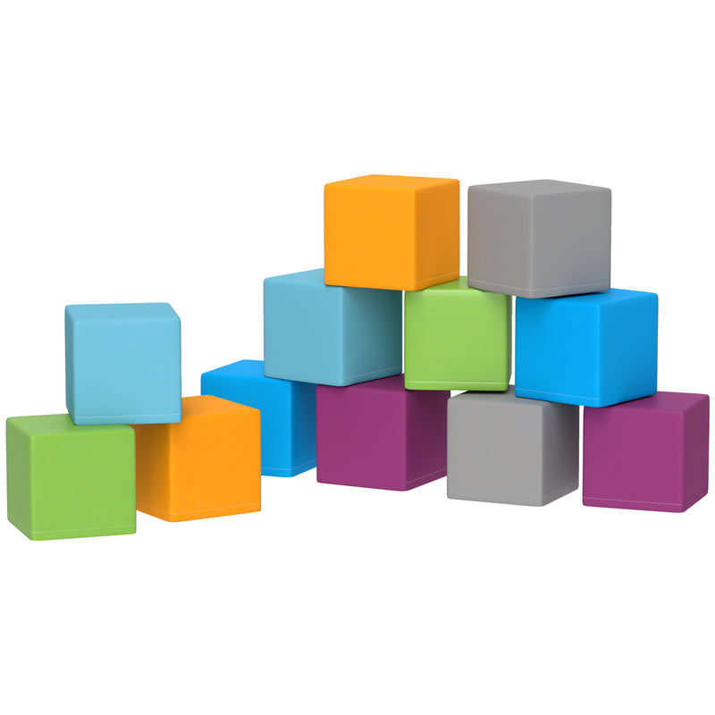 12-Piece Soft Foam Building and Stacking Blocks Toy Set Magic Cars 7