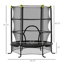 5.3' Kids Indoor Trampoline 64" with Safety Enclosure Magic Cars 2
