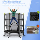 5.3' Kids Indoor Trampoline 64" with Safety Enclosure Magic Cars 3