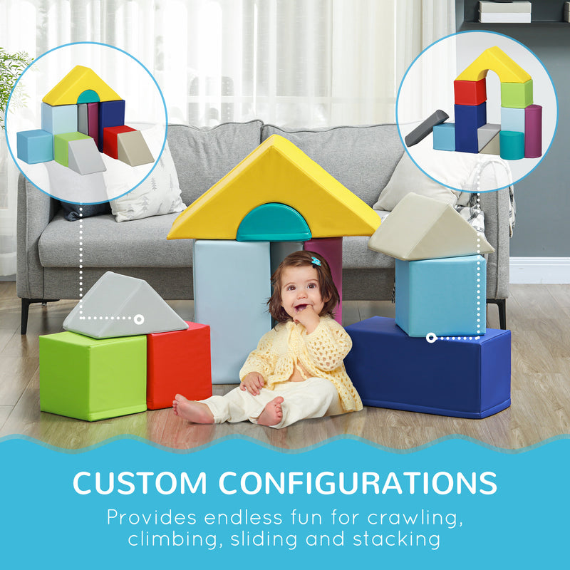 11-Piece Soft Foam Climbing Blocks Play Set for Toddlers and Babies Magic Cars 2