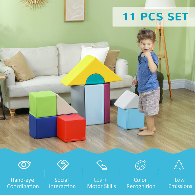 11-Piece Soft Foam Climbing Blocks Play Set for Toddlers and Babies Magic Cars 3