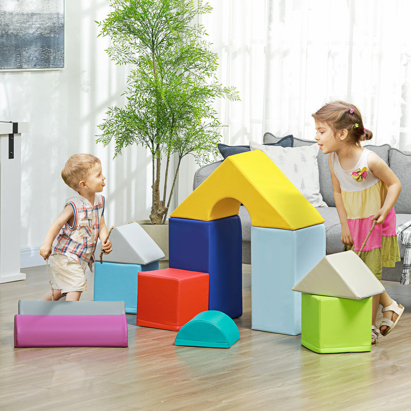11-Piece Soft Foam Climbing Blocks Play Set for Toddlers and Babies Magic Cars 6