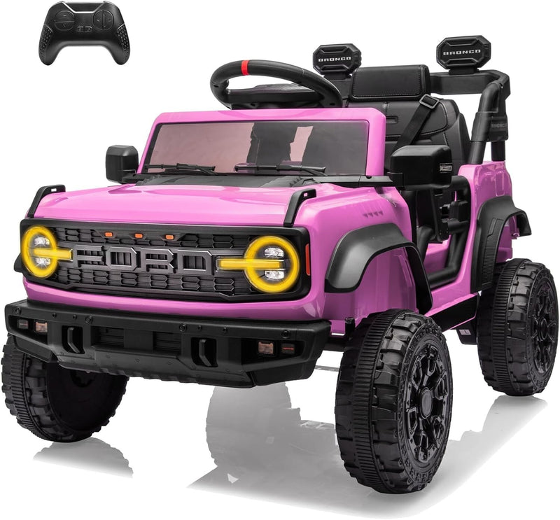 12V Electric Ford Bronco Ride-On Car with Remote Control and Safety Seat Belt for Ages 3-8 Magic Cars 2