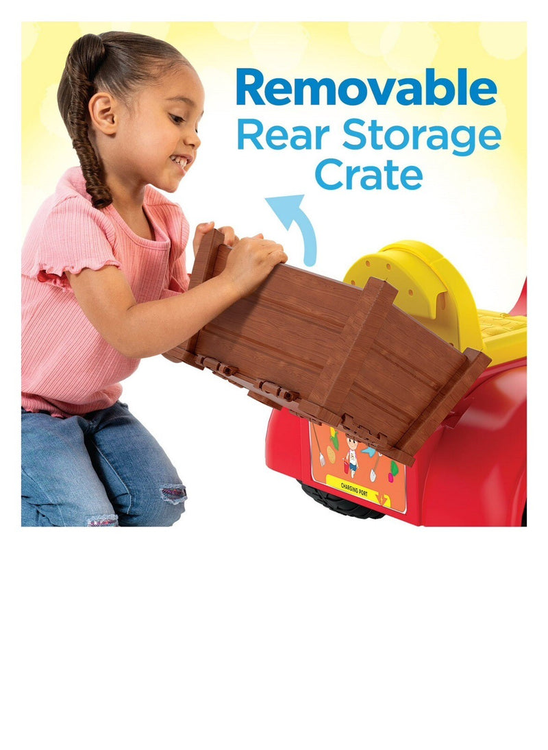 Interactive CoComelon 6V Ride-On Tractor Toy for Kids Ages 1.5-3 Years Magic Cars 6