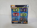 6-Piece Pull-Back Race Car Set in Black, Blue, Red, Green, Purple, and Yellow Magic Cars 3