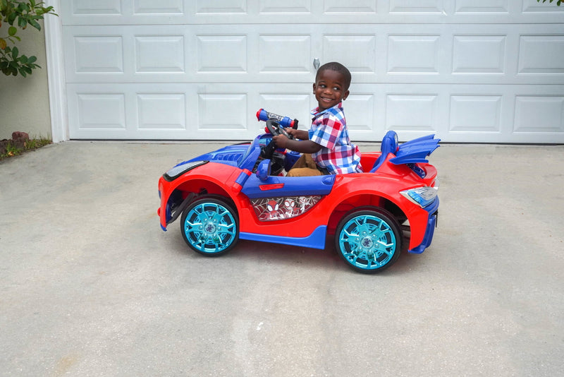 Spider-Man Battery-Powered Super Car with Water Cannon and LED Lights for Ages 3+ Magic Cars 8