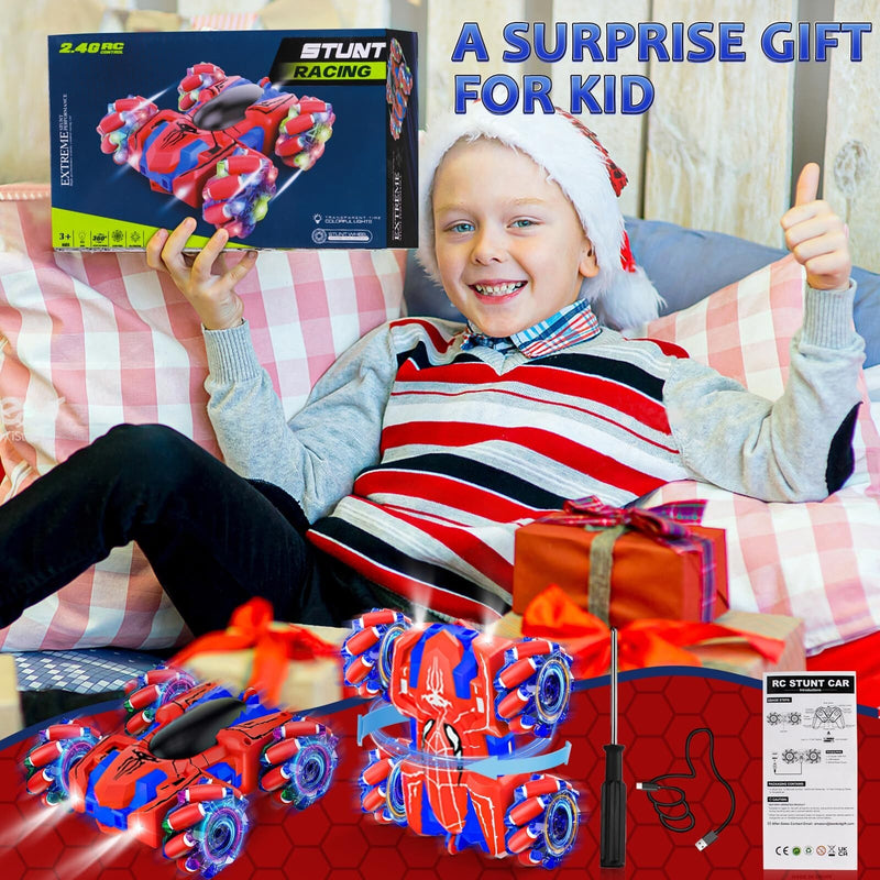 Rechargeable Spider Remote Control Car for Boys with LED Lights Magic Cars 5