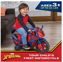 6V Spider-Man Ride-On Motorcycle Toy for Kids Ages 3+ with Rechargeable Battery Magic Cars 5