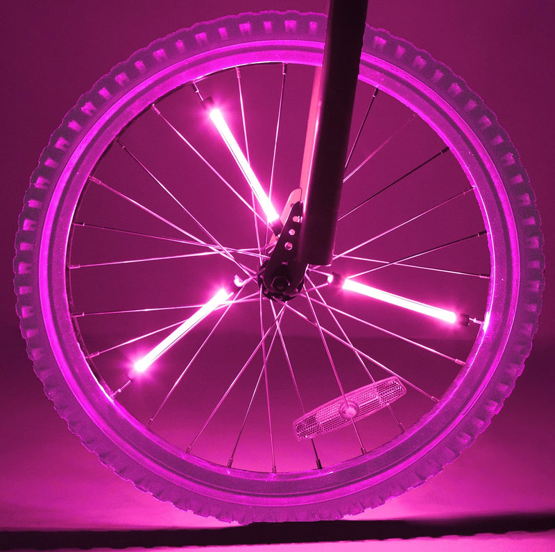 Pink Battery-Powered LED Spin Lights for Kids' Bikes and Ride-Ons Magic Cars 1