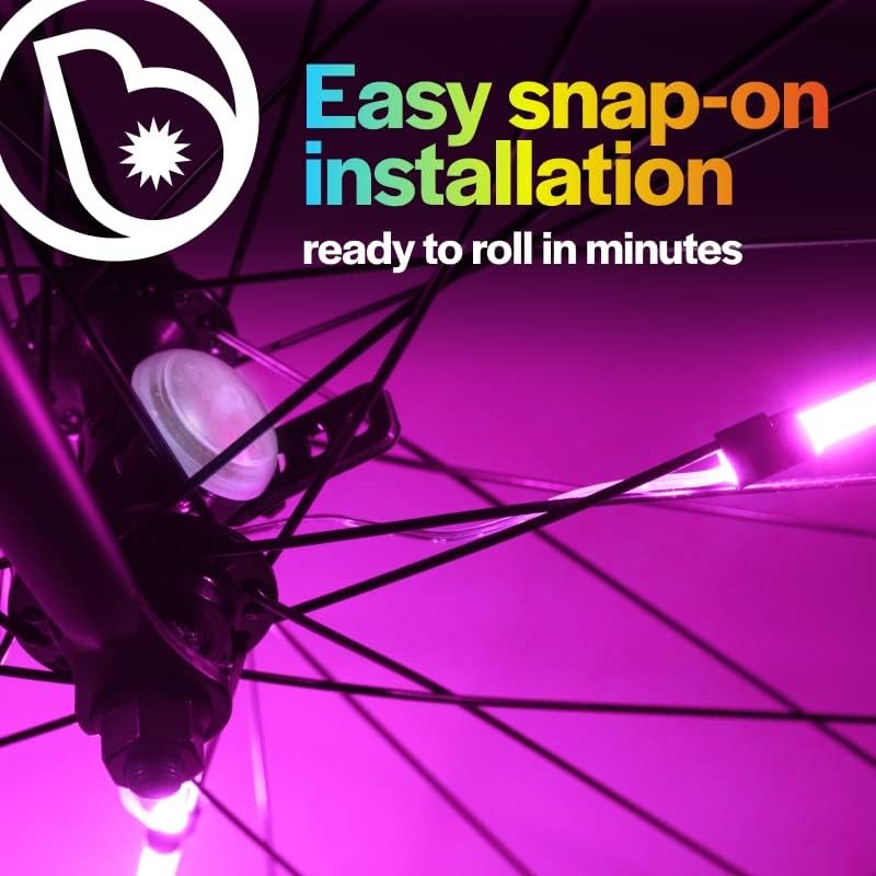 Pink Battery-Powered LED Spin Lights for Kids' Bikes and Ride-Ons Magic Cars 2