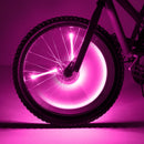 Pink Battery-Powered LED Spin Lights for Kids' Bikes and Ride-Ons Magic Cars 3