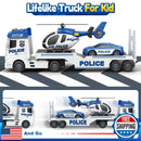 25-Inch Large Police Truck Toy with Racing Car for Toddler Boys Magic Cars 4