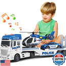 25-Inch Large Police Truck Toy with Racing Car for Toddler Boys Magic Cars Variant 0