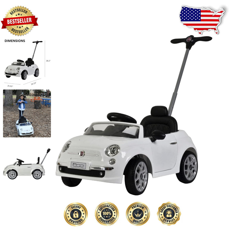 Fiat 500 Push Car with LED Lights and Music for Toddler Play Magic Cars Variant 0