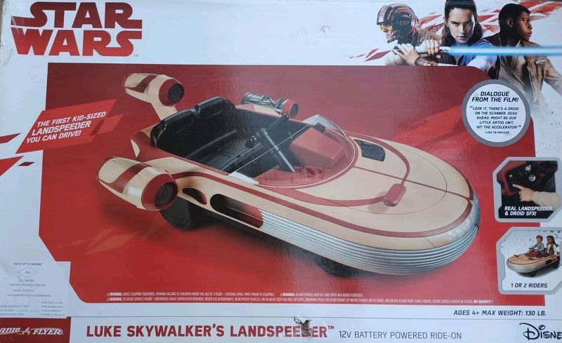Luke Skywalker Tatooine Landspeeder 12V Kids Ride-On with Radio New Sealed Magic Cars 1