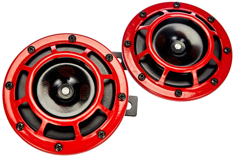 Red 12V High and Low Frequency Super Tone Horn Set Magic Cars 0