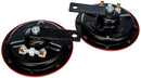 Red 12V High and Low Frequency Super Tone Horn Set Magic Cars 1