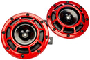 Red 12V High and Low Frequency Super Tone Horn Set Magic Cars Variant 0