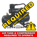 Stealth Black Caboose 12/24 Volt Air Horn with 3 Trumpets and Unique Tone Magic Cars 2