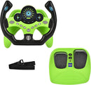 Kids' Pretend Driving Seat Toy with Steering Wheel and Pedals - Green Magic Cars 11