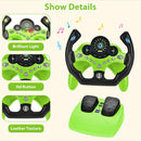 Kids' Pretend Driving Seat Toy with Steering Wheel and Pedals - Green Magic Cars 3