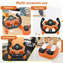 Kids' Pretend Driving Seat Toy with Steering Wheel and Pedals - Orange Magic Cars 2