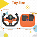 Kids' Pretend Driving Seat Toy with Steering Wheel and Pedals - Orange Magic Cars 6