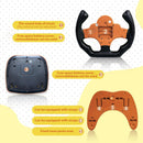 Kids' Pretend Driving Seat Toy with Steering Wheel and Pedals - Orange Magic Cars 7