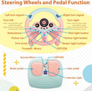 Kids' Driving Simulation Toy Steering Wheel with Brake and Gas Pedals - Pink Magic Cars 3