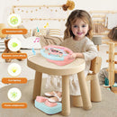 Kids' Driving Simulation Toy Steering Wheel with Brake and Gas Pedals - Pink Magic Cars 4