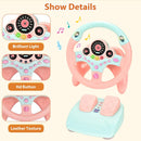 Kids' Driving Simulation Toy Steering Wheel with Brake and Gas Pedals - Pink Magic Cars 6