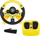 Kids' Driving Simulation Toy Steering Wheel with Brake and Gas Pedals - Yellow Magic Cars 1