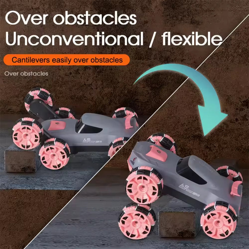 Rechargeable Stunt Racing Car with 6 Wheels and 360-Degree Twist Spin Magic Cars 4