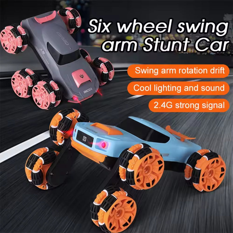 Rechargeable Stunt Racing Car with 6 Wheels and 360-Degree Twist Spin Magic Cars Variant 0